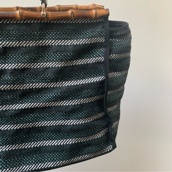 022 - Zara Woven Bag Bamboo Handles - Picture 9 of 9